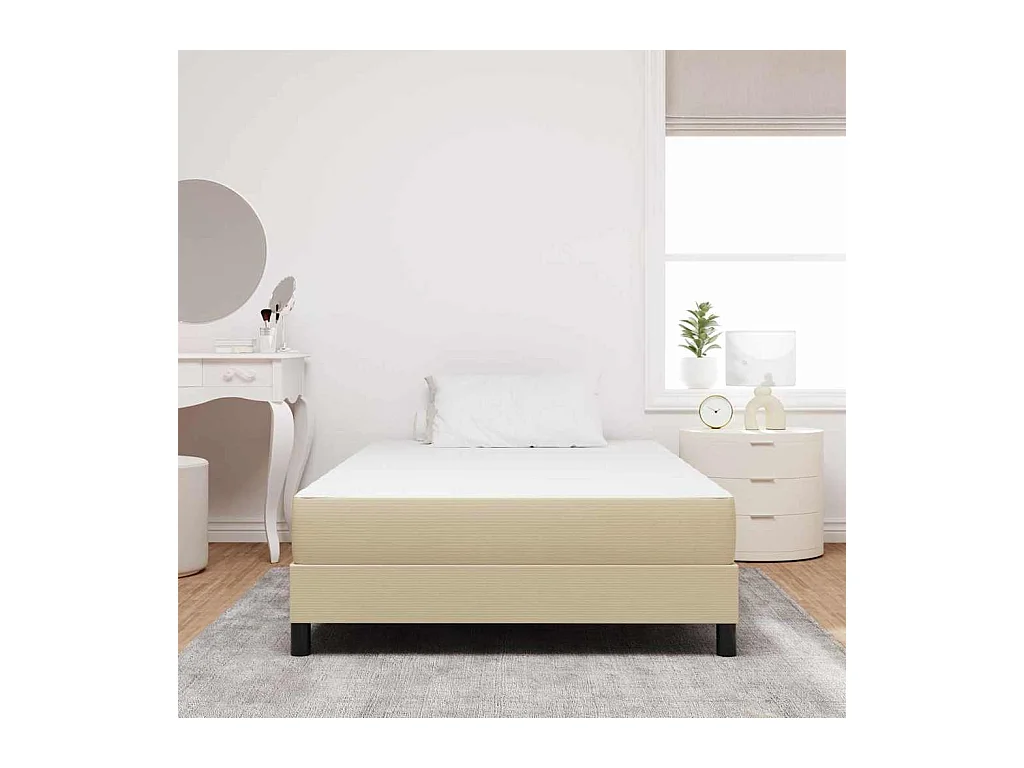 Matelas de Lit avec matelas Vert 120 x 200 cm tissu