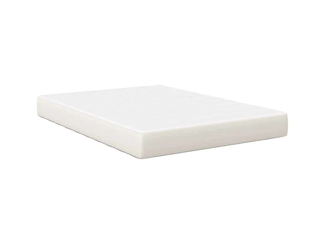 Matelas de Lit avec matelas Crème 160 x 200 cm tissu