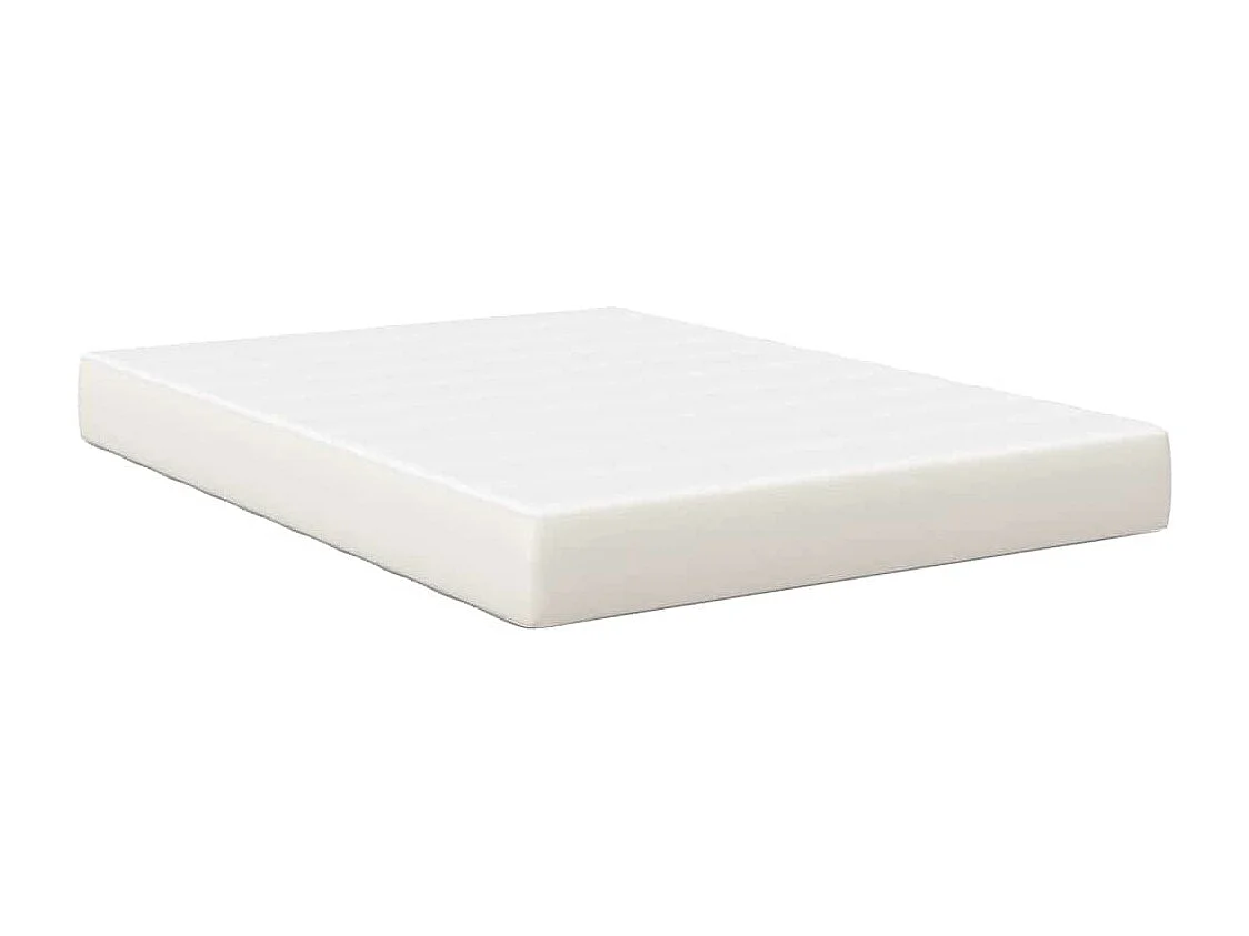 Matelas de Lit avec matelas Crème 160 x 200 cm tissu