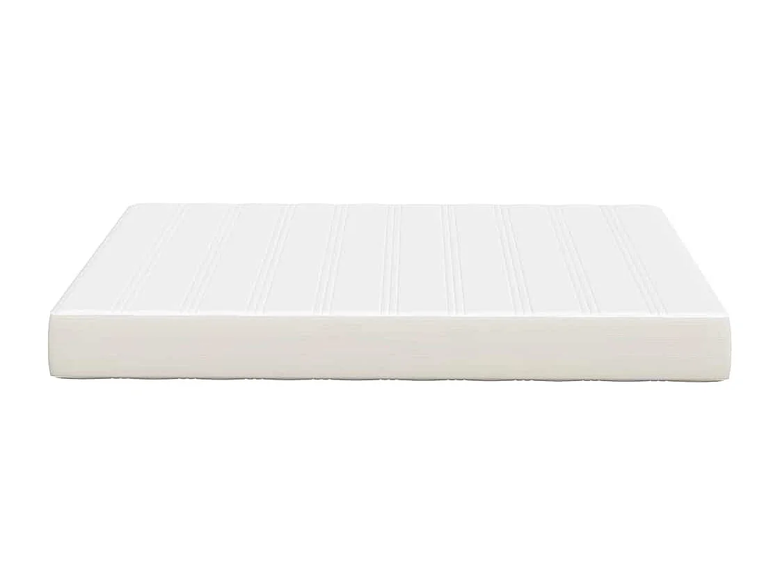 Matelas de Lit avec matelas Crème 160 x 200 cm tissu