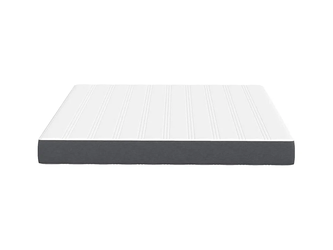 Matelas de Lit avec matelas Gris 180 x 200 cm tissu