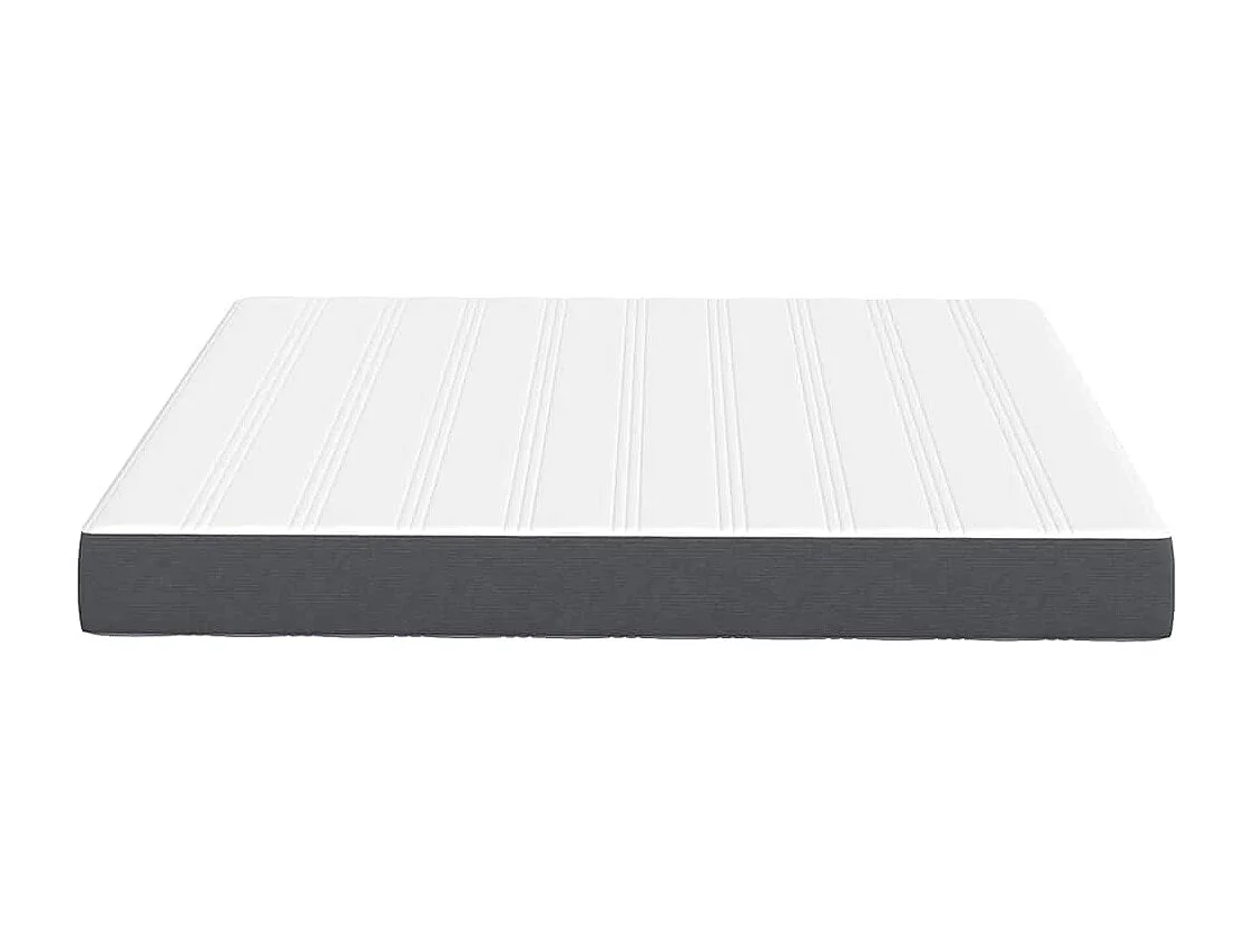 Matelas de Lit avec matelas Gris 180 x 200 cm tissu