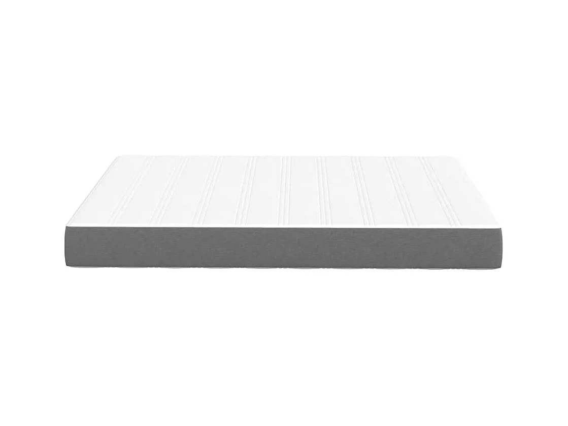 Matelas de Lit avec matelas Gris clair 140 x 190 cm tissu