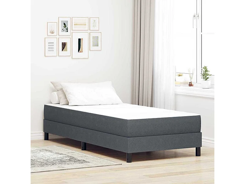 Bettmatratze mit Matratze Grau 90x190 cm Stoff SHL883202