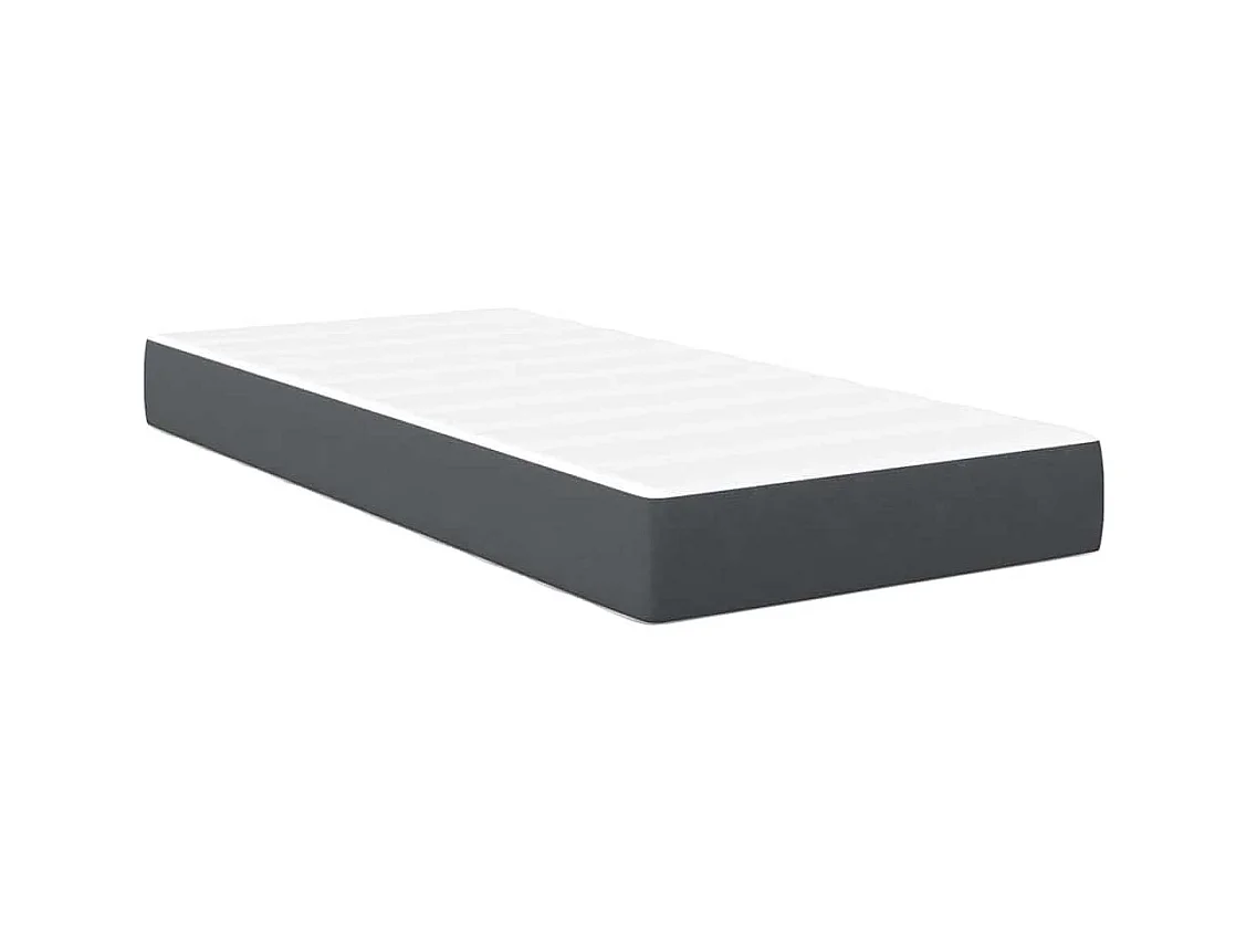 Matelas de Lit avec matelas Gris 100 x 200 cm tissu
