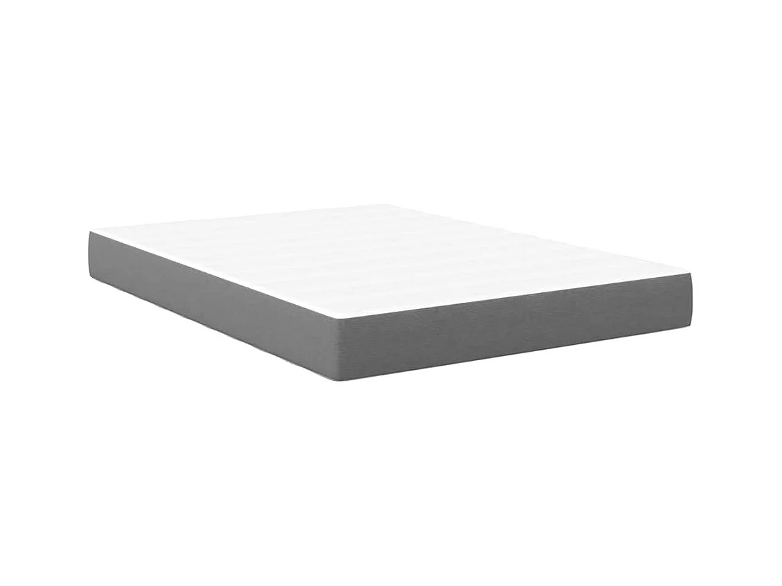 Matelas de Lit avec matelas Gris clair 160 x 200 cm tissu