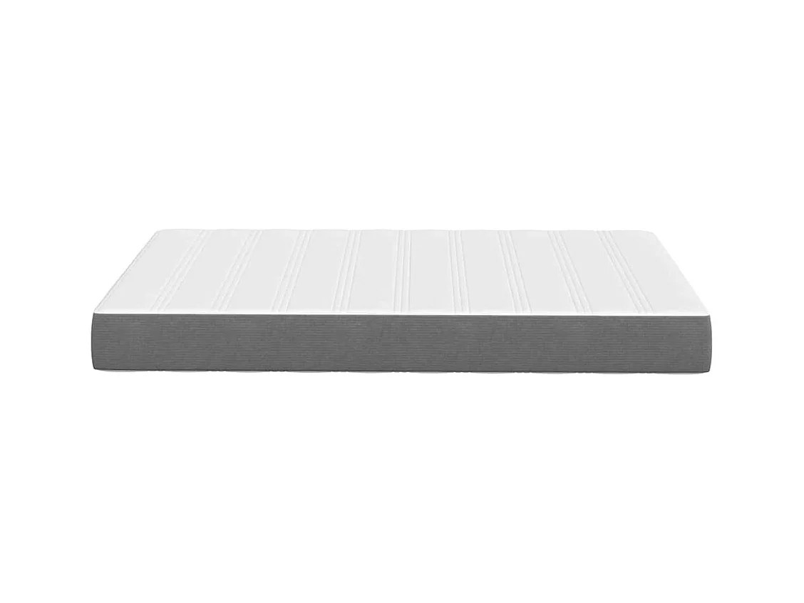 Matelas de Lit avec matelas Gris clair 120 x 200 cm tissu
