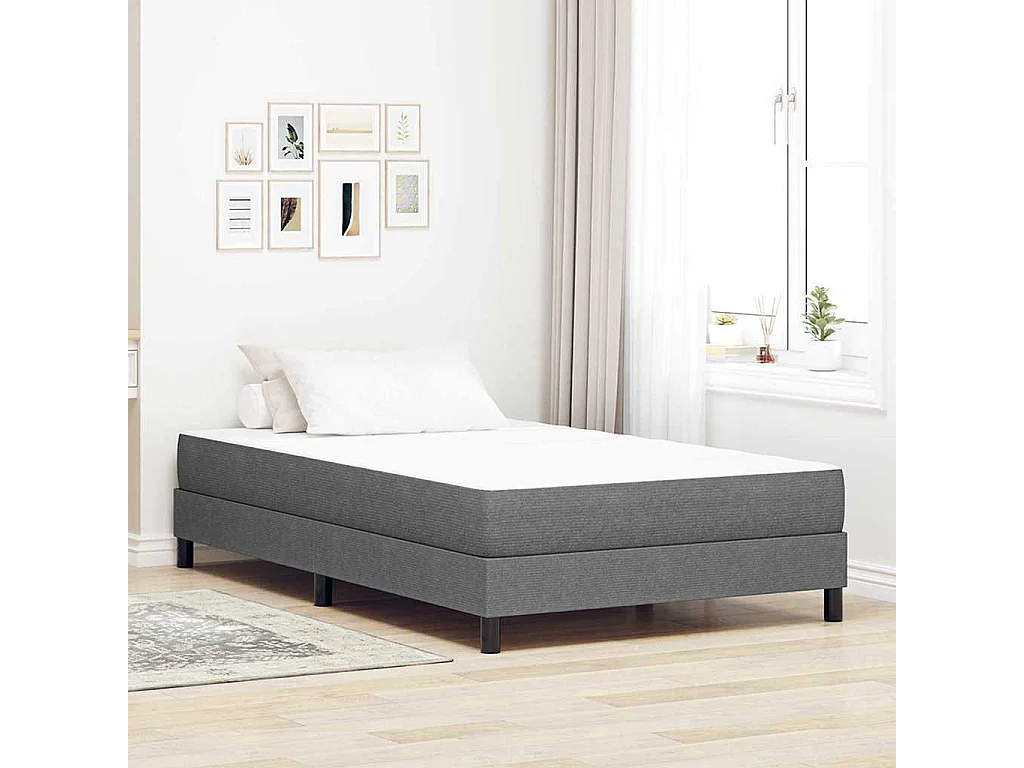 Colchón de Cama con colchón Gris Claro 120x200 cm tela SHL104621