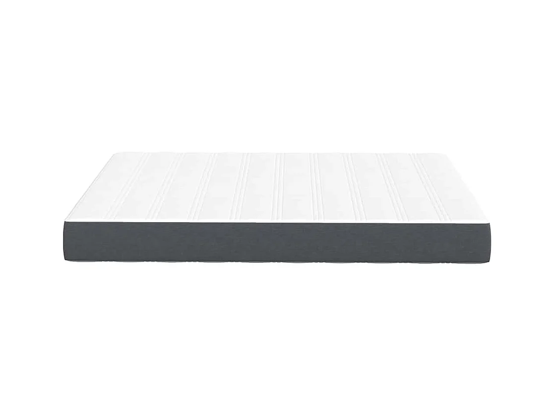 Matelas de Lit avec matelas Gris 140 x 200 cm tissu