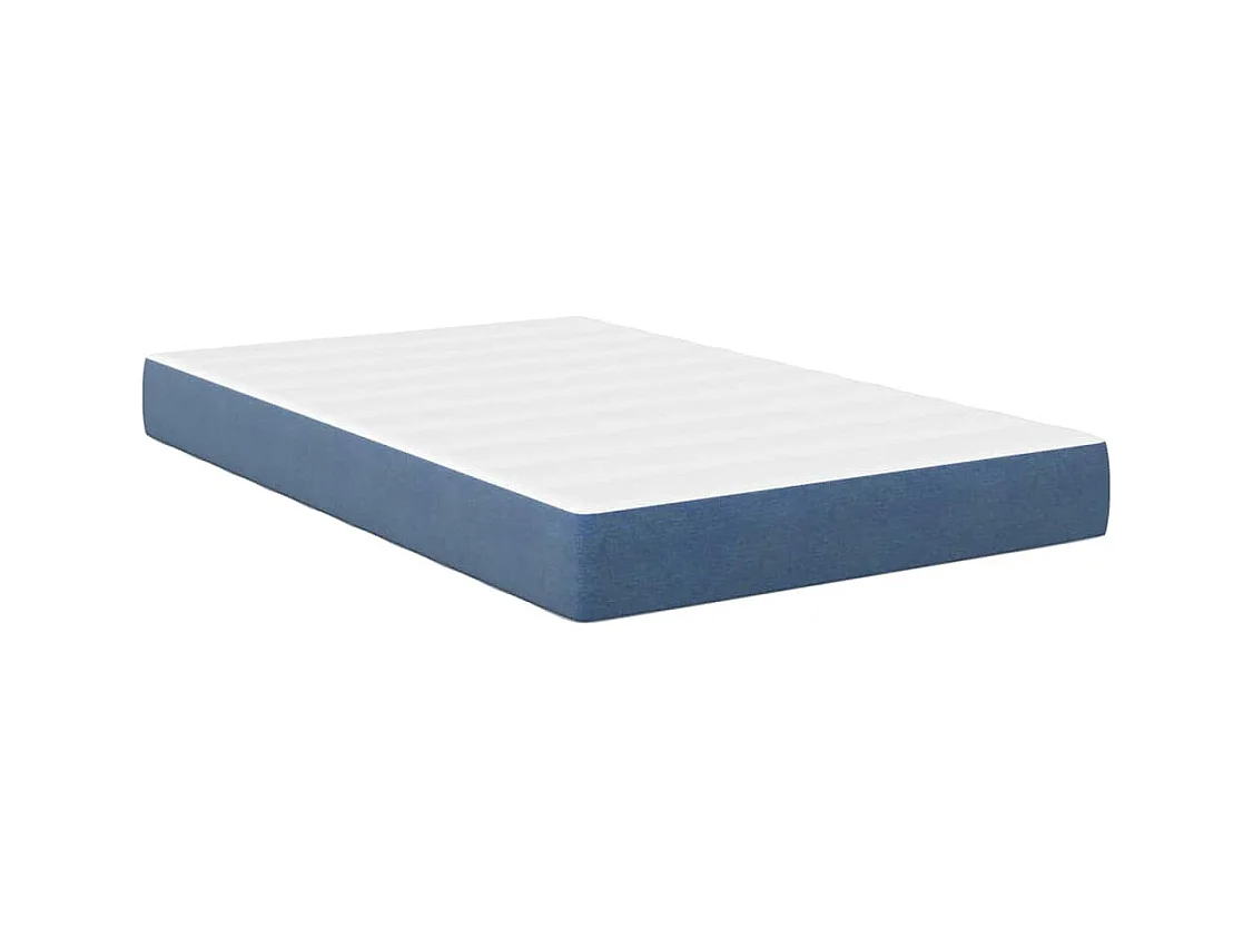 Matelas de Lit avec matelas Bleu 120 x 200 cm tissu