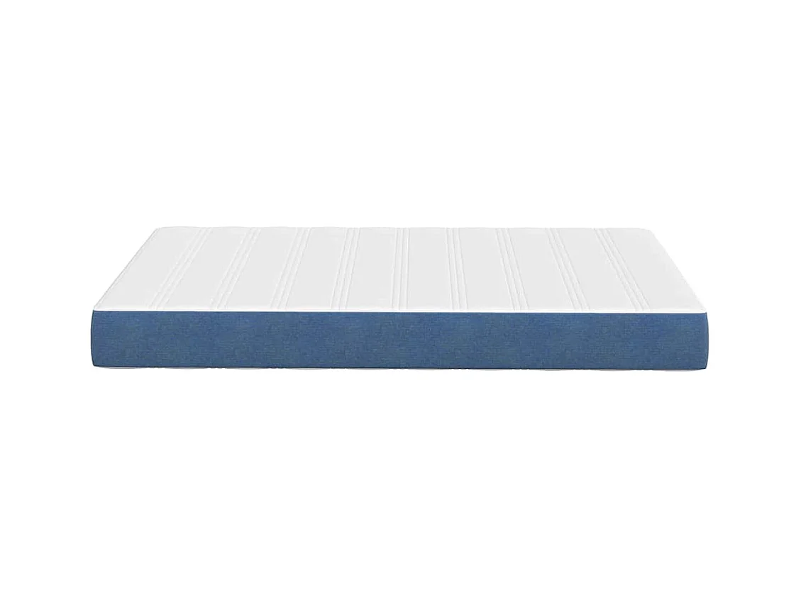 Matelas de Lit avec matelas Bleu 120 x 200 cm tissu