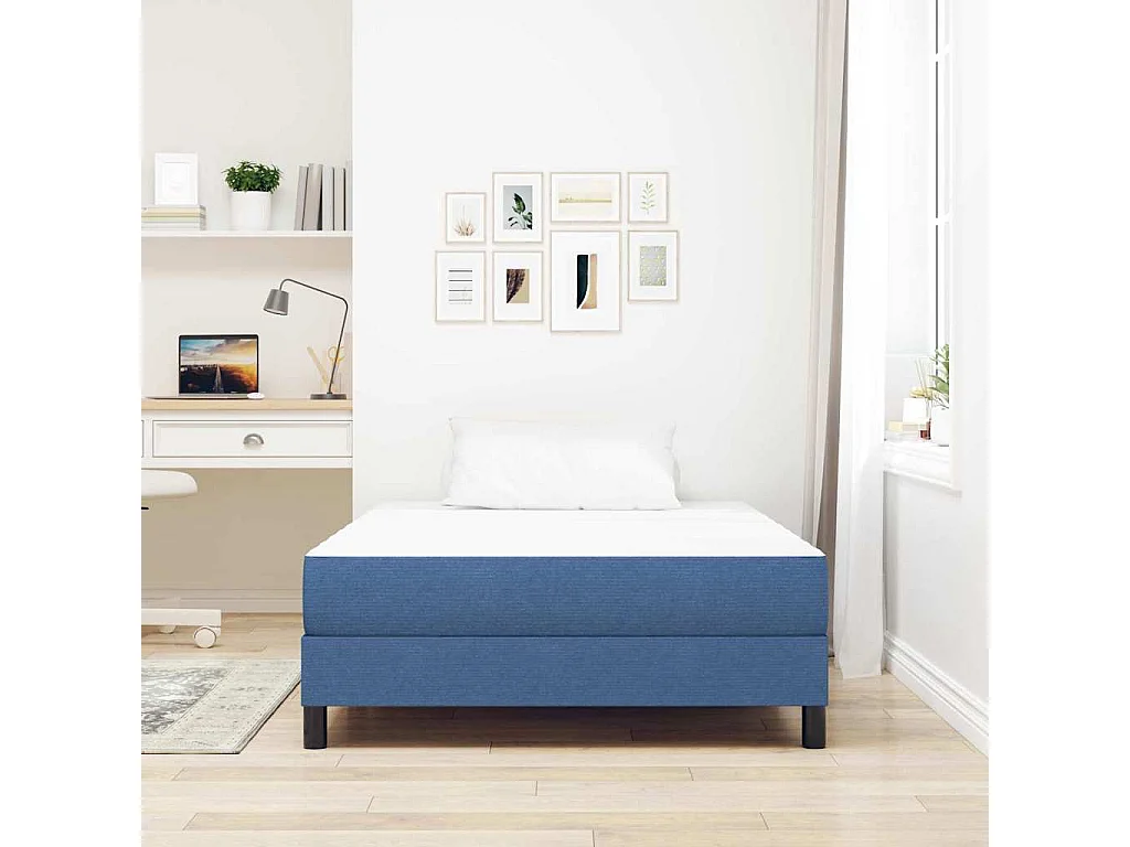 Bettmatratze mit Matratze Blau 120x200 cm Stoff SHL347634