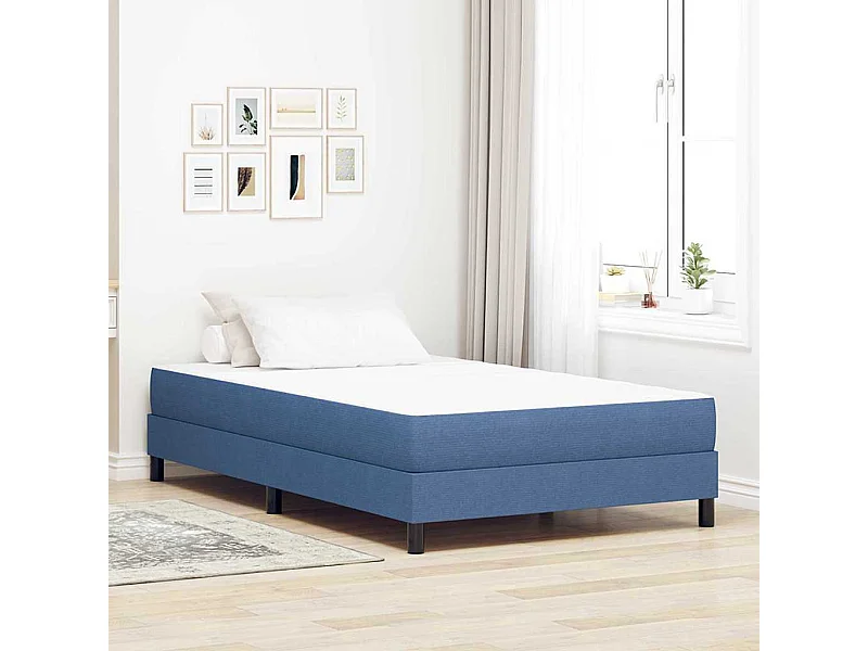 Bettmatratze mit Matratze Blau 120x200 cm Stoff SHL347634