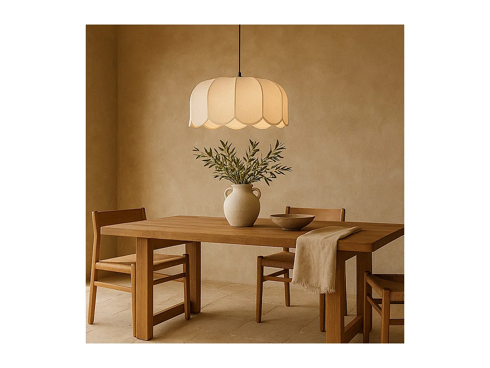 Pendelleuchte Beige Leinen – Natürlicher und zeitloser Stil – Deral