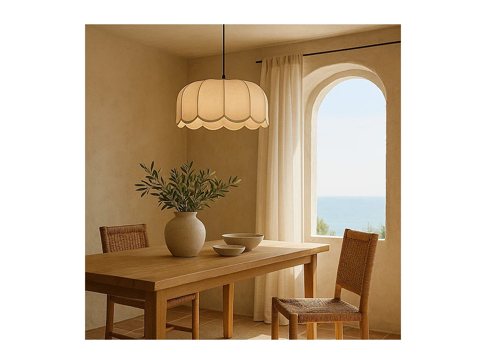 Pendelleuchte Beige Leinen – Natürlicher und zeitloser Stil – Deral