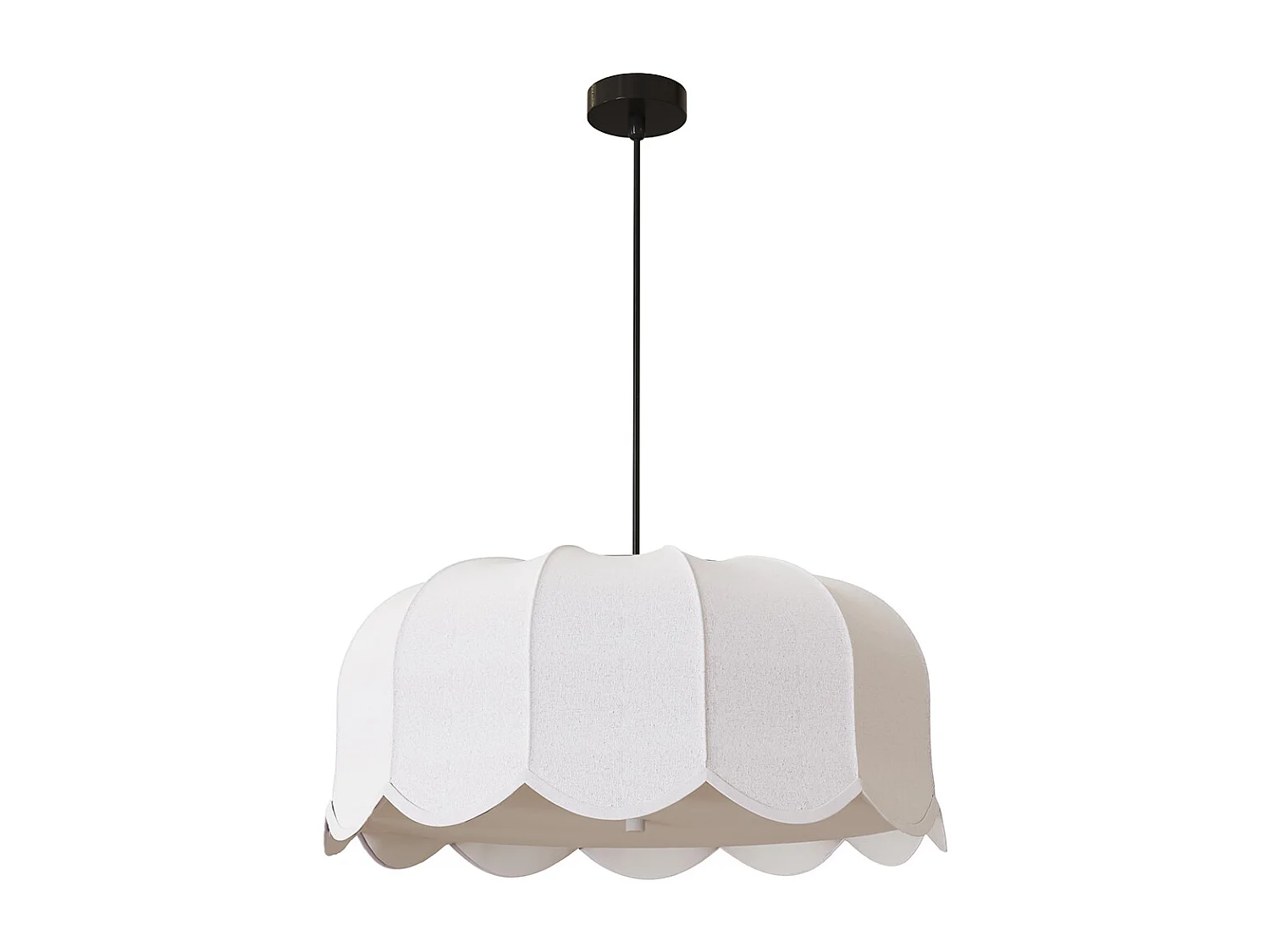 Lámpara colgante de lino beige – Estilo natural y atemporal - Deral Beige