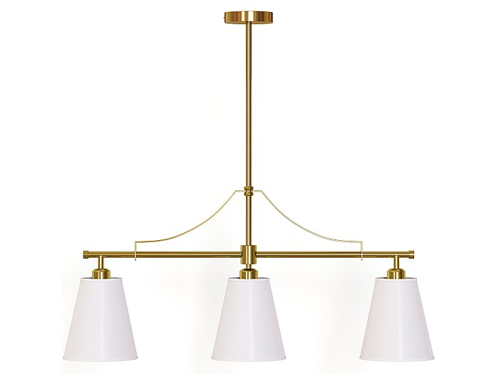 Lampada a tre luci in metallo in stile industriale con finitura nera Kabluni Forme