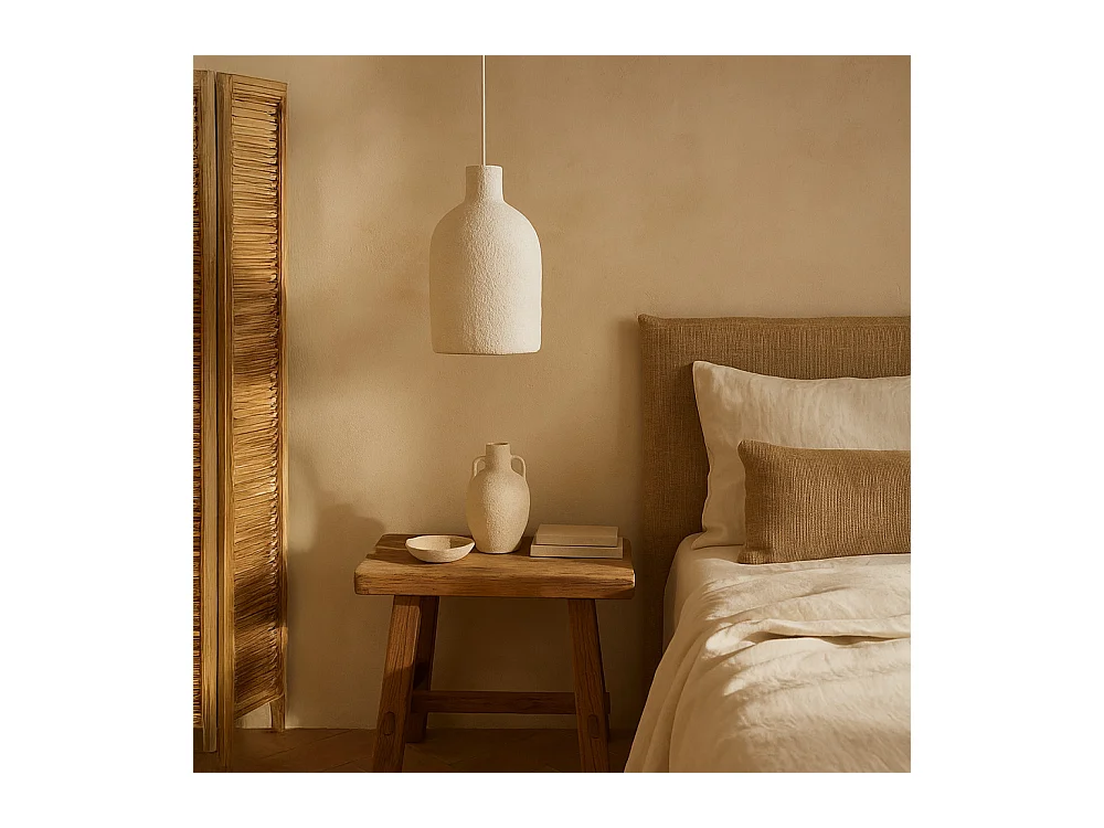 Lámpara colgante - Diseño minimalista - Acabado efecto piedra - Sinur II