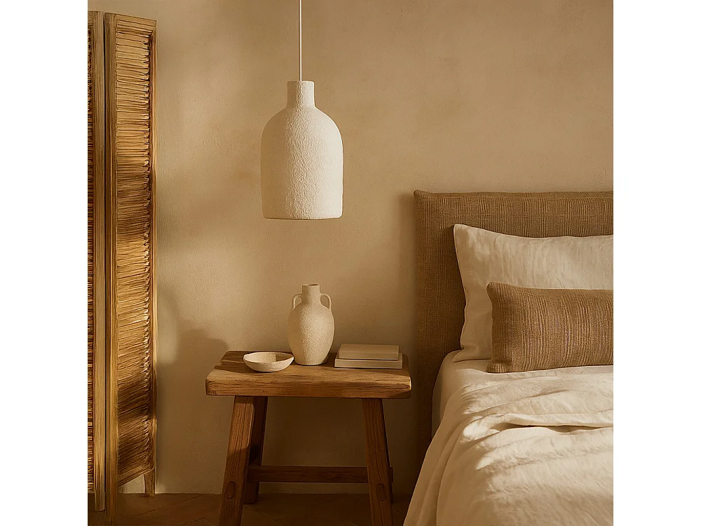 Lámpara colgante - Diseño minimalista - Acabado efecto piedra - Sinur II