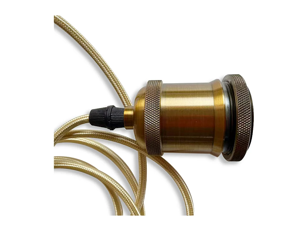 Cavo per lampada a sospensione dorato anticato con altezza regolabile - Berrey