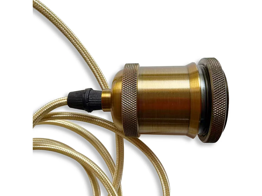 Câble de lampe suspendue doré vieilli avec hauteur réglable - Berrey Doré