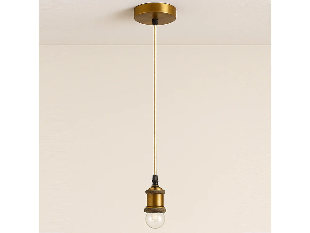 Câble de lampe suspendue doré vieilli avec hauteur réglable - Berrey Doré