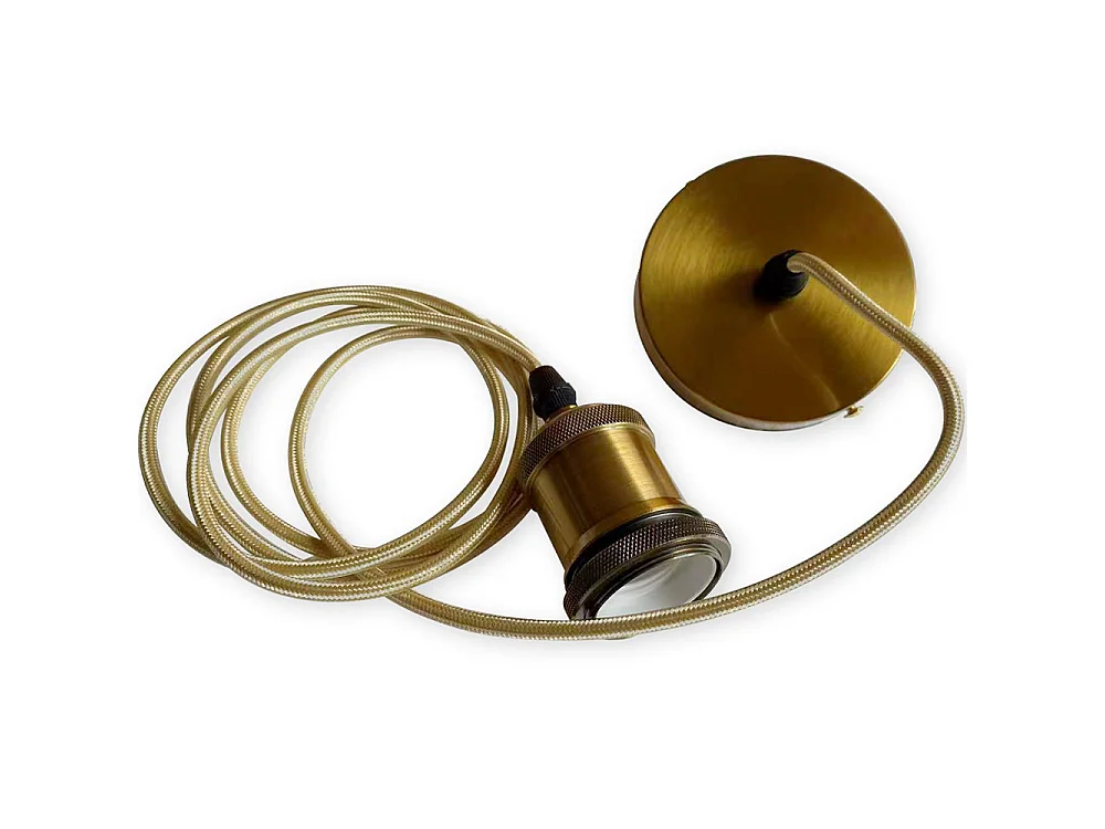 Câble de lampe suspendue doré vieilli avec hauteur réglable - Berrey Doré