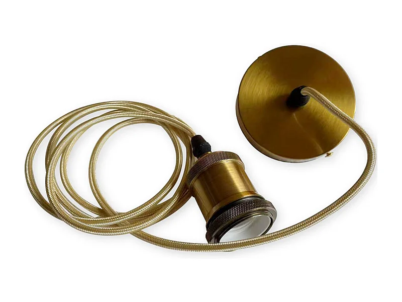 Câble de lampe suspendue doré vieilli avec hauteur réglable - Berrey Doré