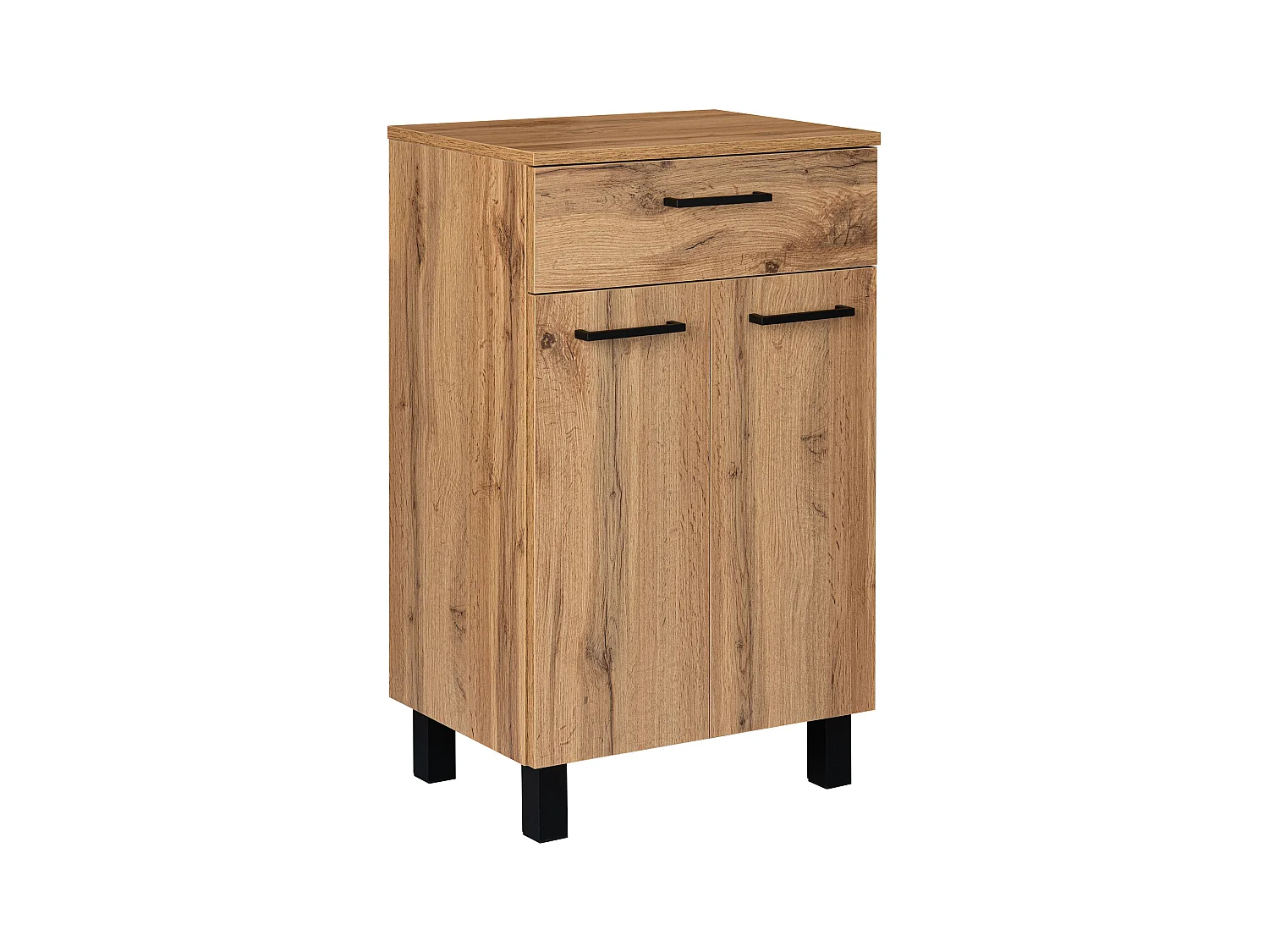 Szafka Łazienkowa Stojąca Dolna 50cm 1 Szuflad 2 Drzwi Dąb Wotan Lupo Wotan