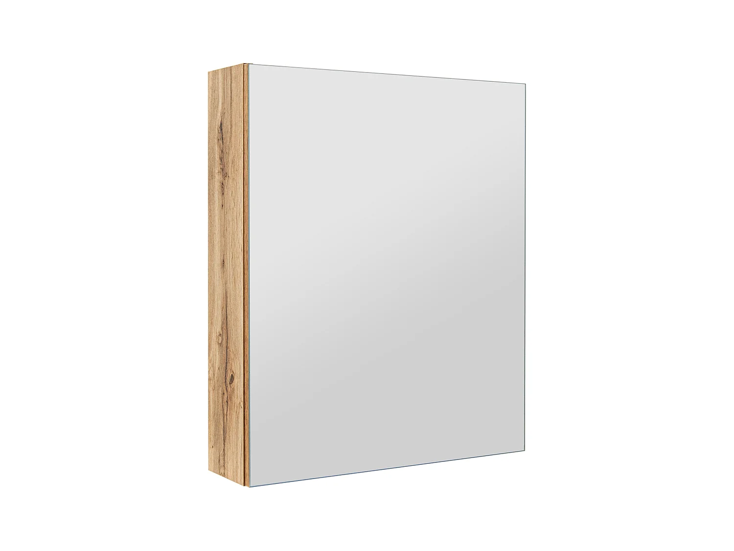 Badezimmerschrank mit Spiegel 50cm 1 Tür Wotan Eiche Ida Country