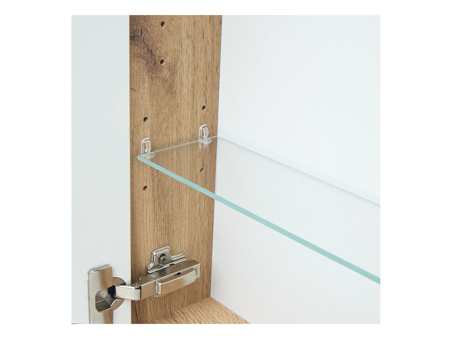 Badezimmerschrank mit Spiegel 50cm 1 Tür Wotan Eiche Ida Country