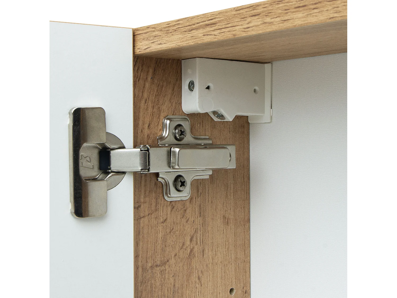 Badezimmerset Badezimmerschrank mit Waschbecken 50cm Hochshrank 50cm Schrank mit Spiegel Eiche Wotan Lupo Wotan