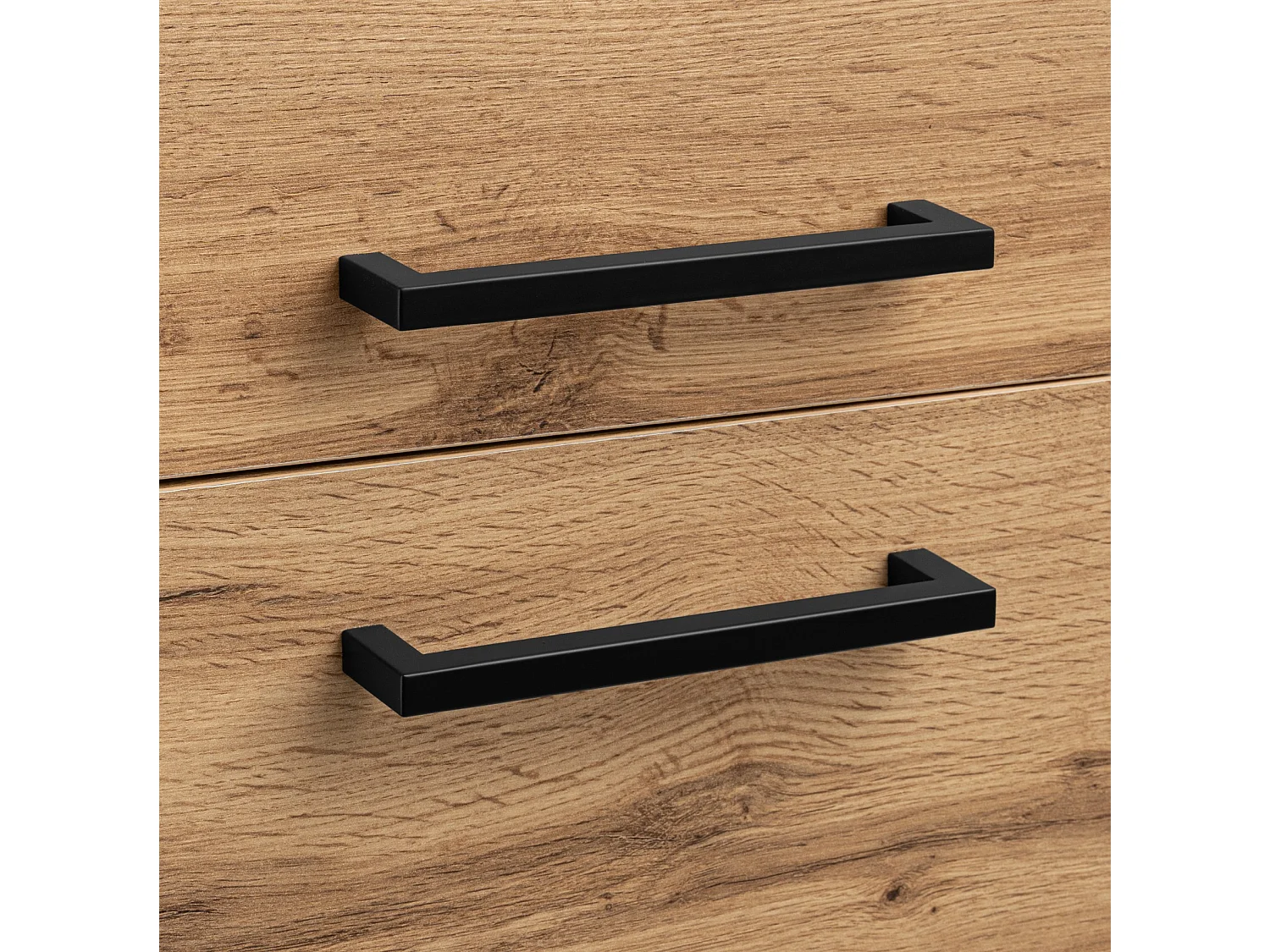 Badezimmerset 60cm Schrank mit Waschbecken Hohschrank Shrank mit Spiegel Eiche Wotan Aster