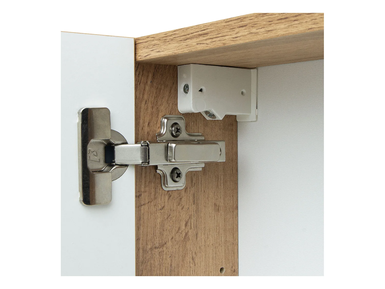 Ensemble pour salle de bain 50 cm Meuble avec lavabo Meuble avec miroir Chêne Wotan Aster