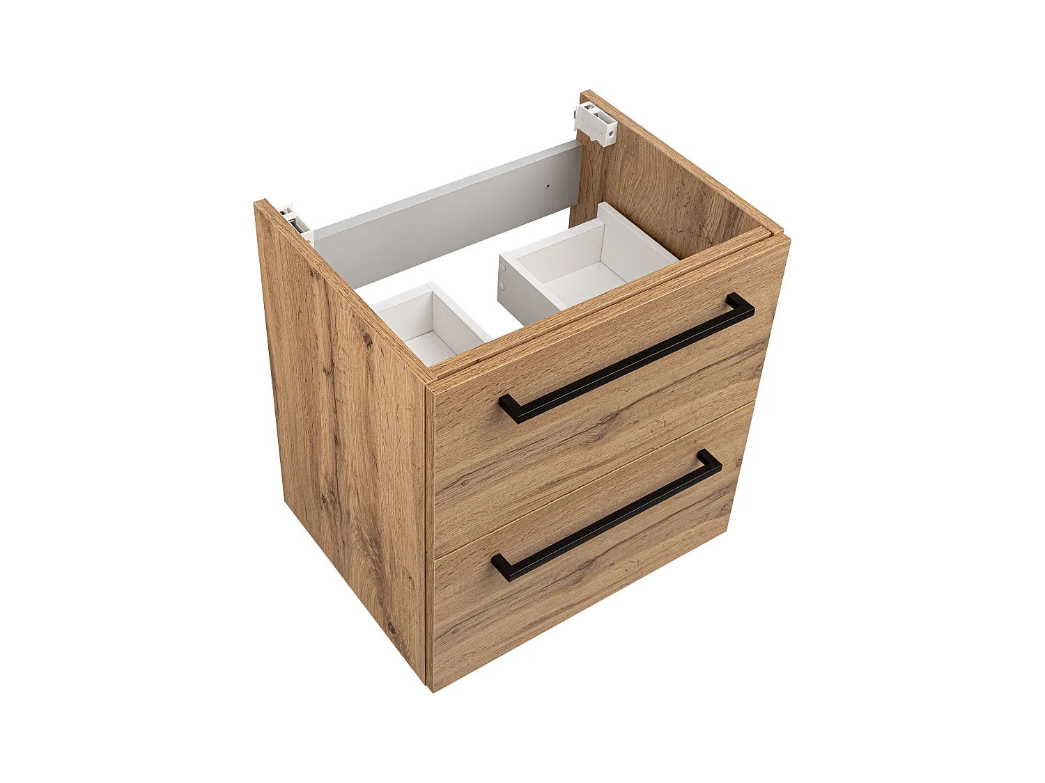 Ensemble pour salle de bain 50 cm Meuble avec lavabo Meuble avec miroir Chêne Wotan Aster
