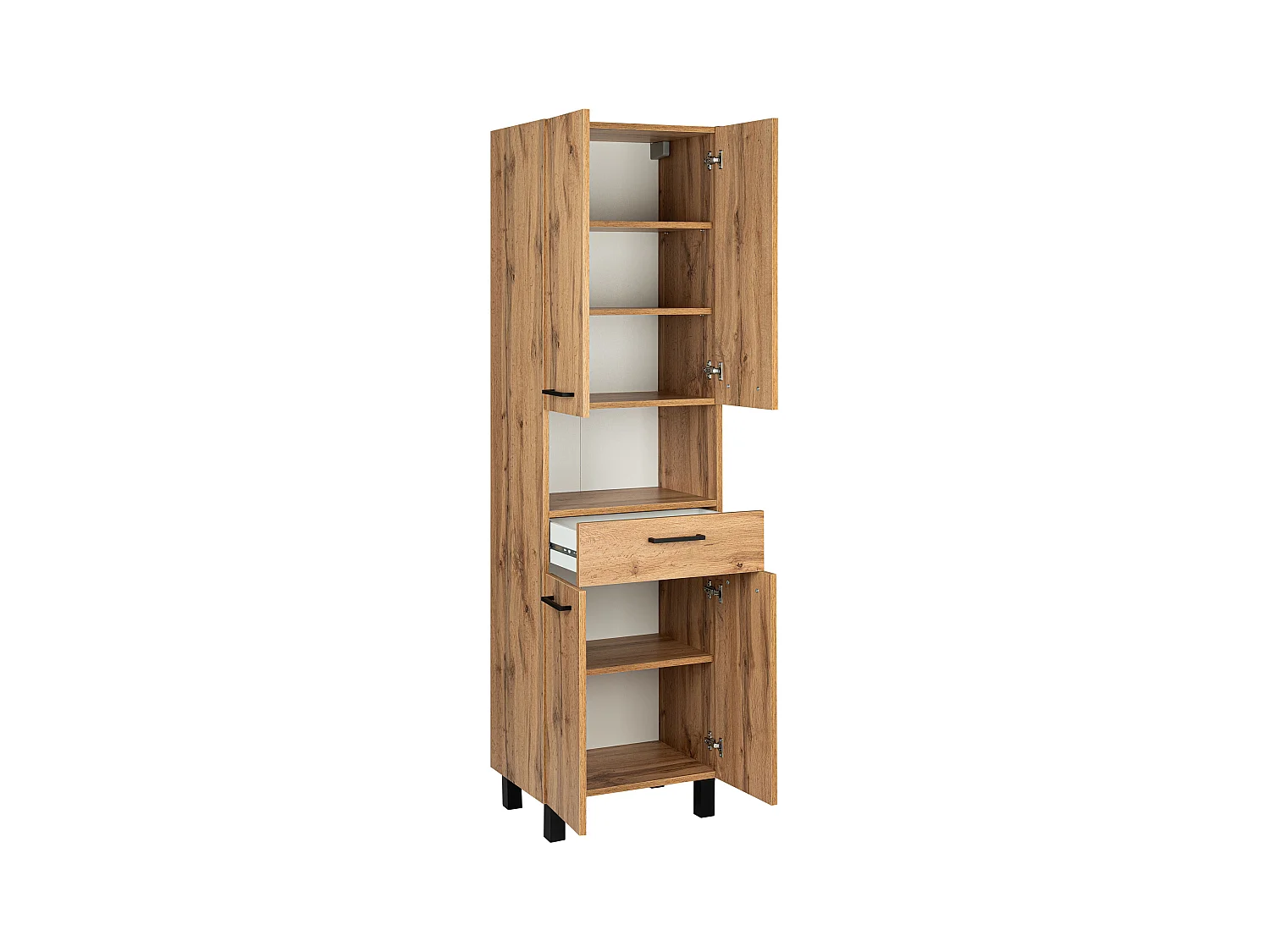 Zestaw Łazienkowy Szafka z Umywalką 50cm Słupek 50cm  Dąb Wotan Lupo Wotan