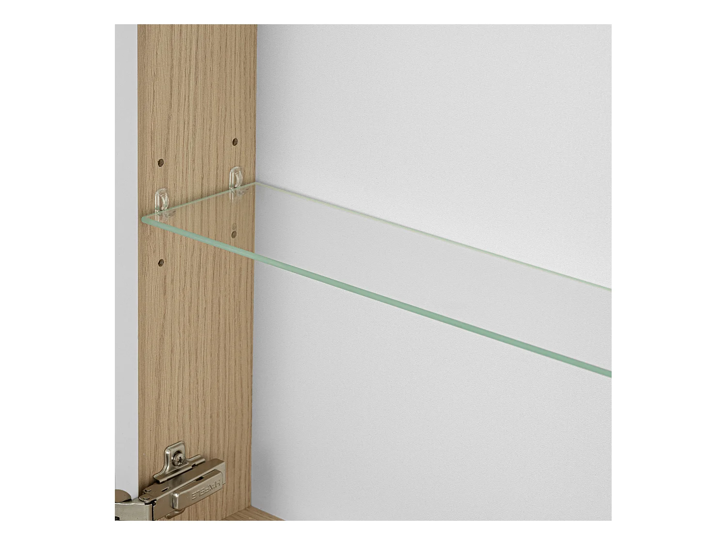 Ensemble pour salle de bain 80 cm Meuble avec lavabo Meuble avec miroir Façades rainurées Aria