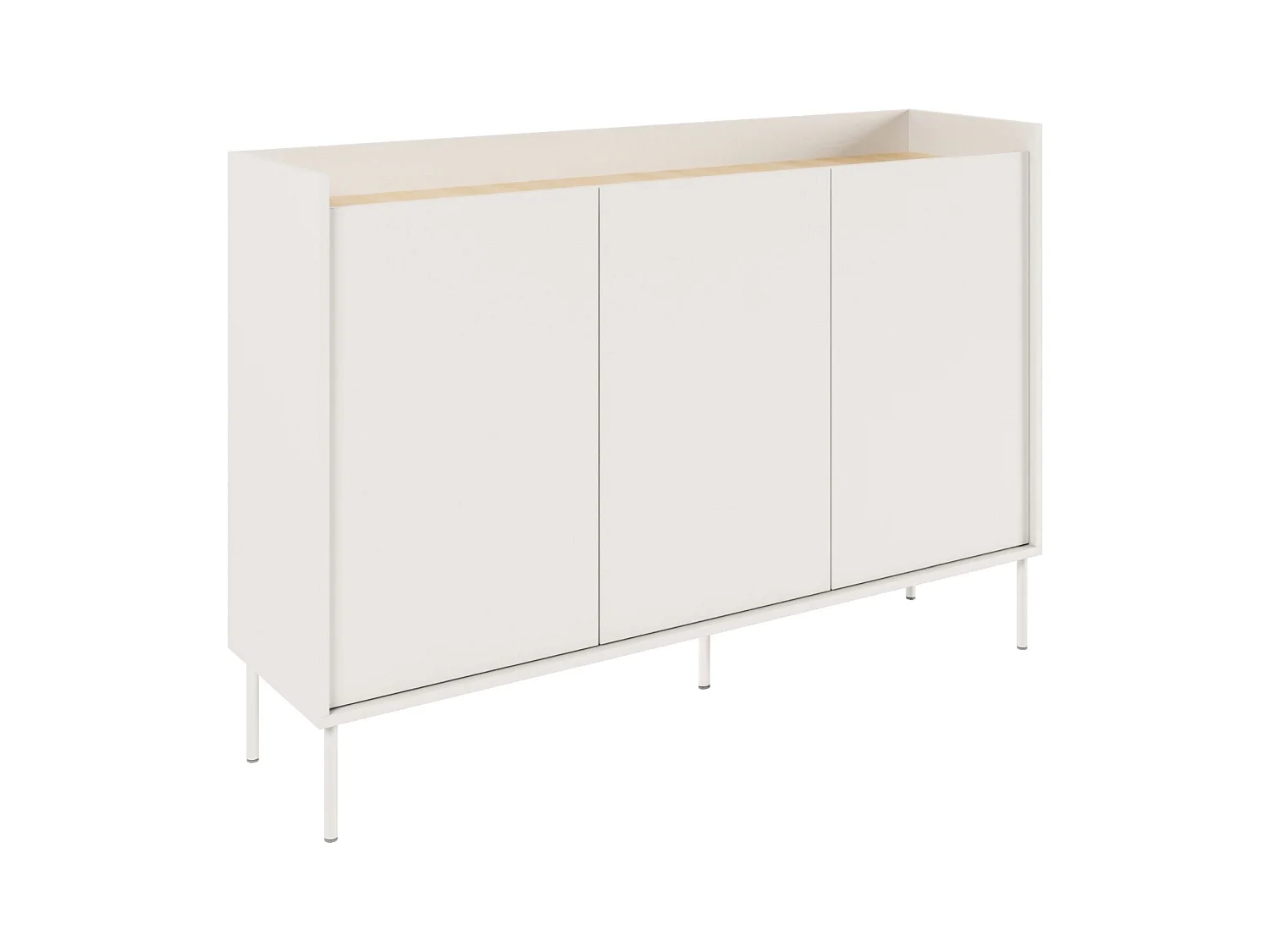 Buffet 3 portes – 140 cm – blanc/chêneLindberg – SELSEY TOVI