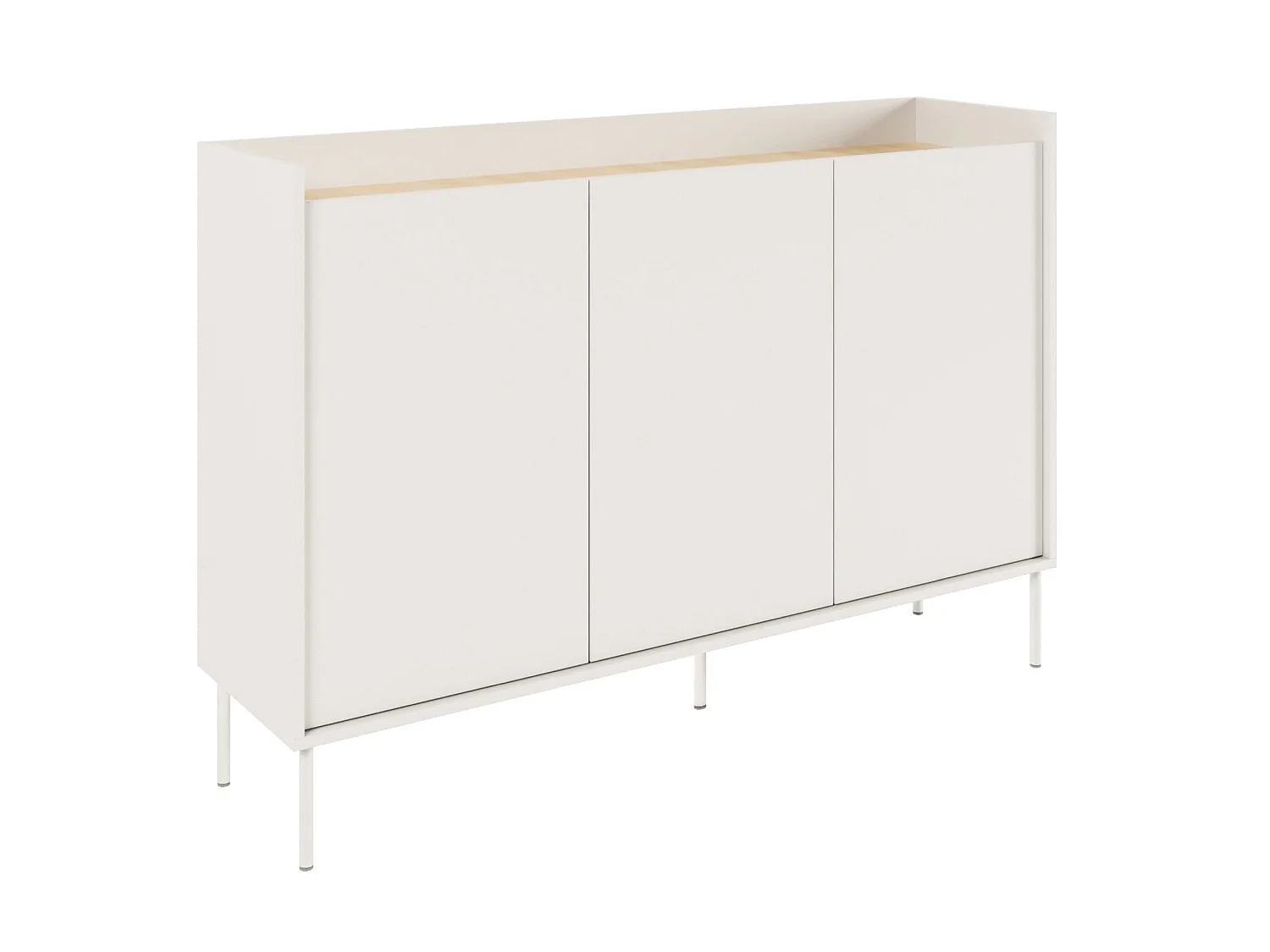Buffet 3 portes – 140 cm – blanc/chêneLindberg – SELSEY TOVI