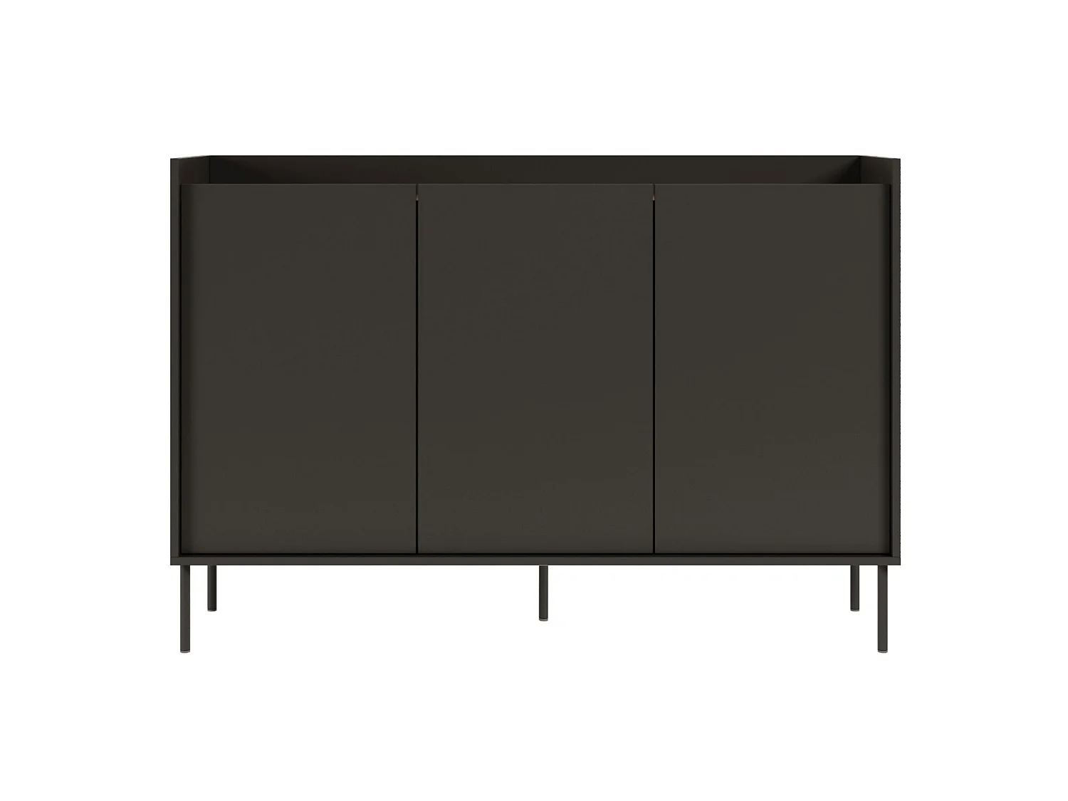 Dressoir met 3 deuren - 140 cm - Zwart / Notenhoutlook - TOVI