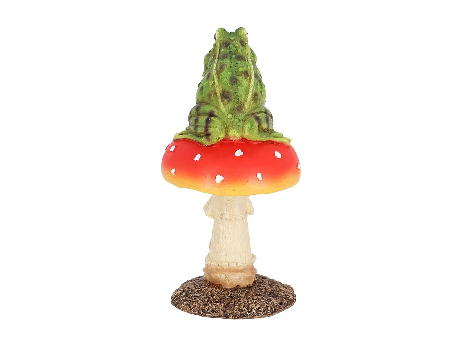 Champignon amanite en polyrésine Amanite avec grenouille