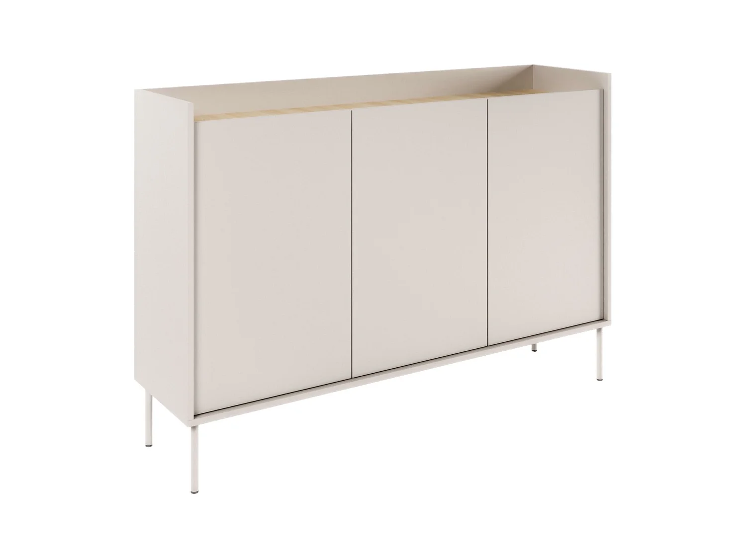 Buffet 3 portes – 140 cm – cachemire/chêne Lindberg – SELSEY TOVI