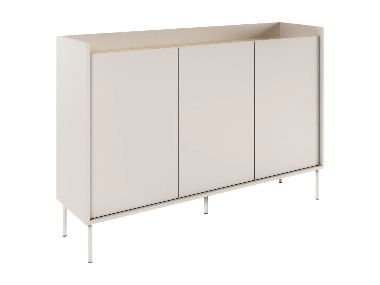 Buffet 3 portes – 140 cm – cachemire/chêne Lindberg – SELSEY TOVI