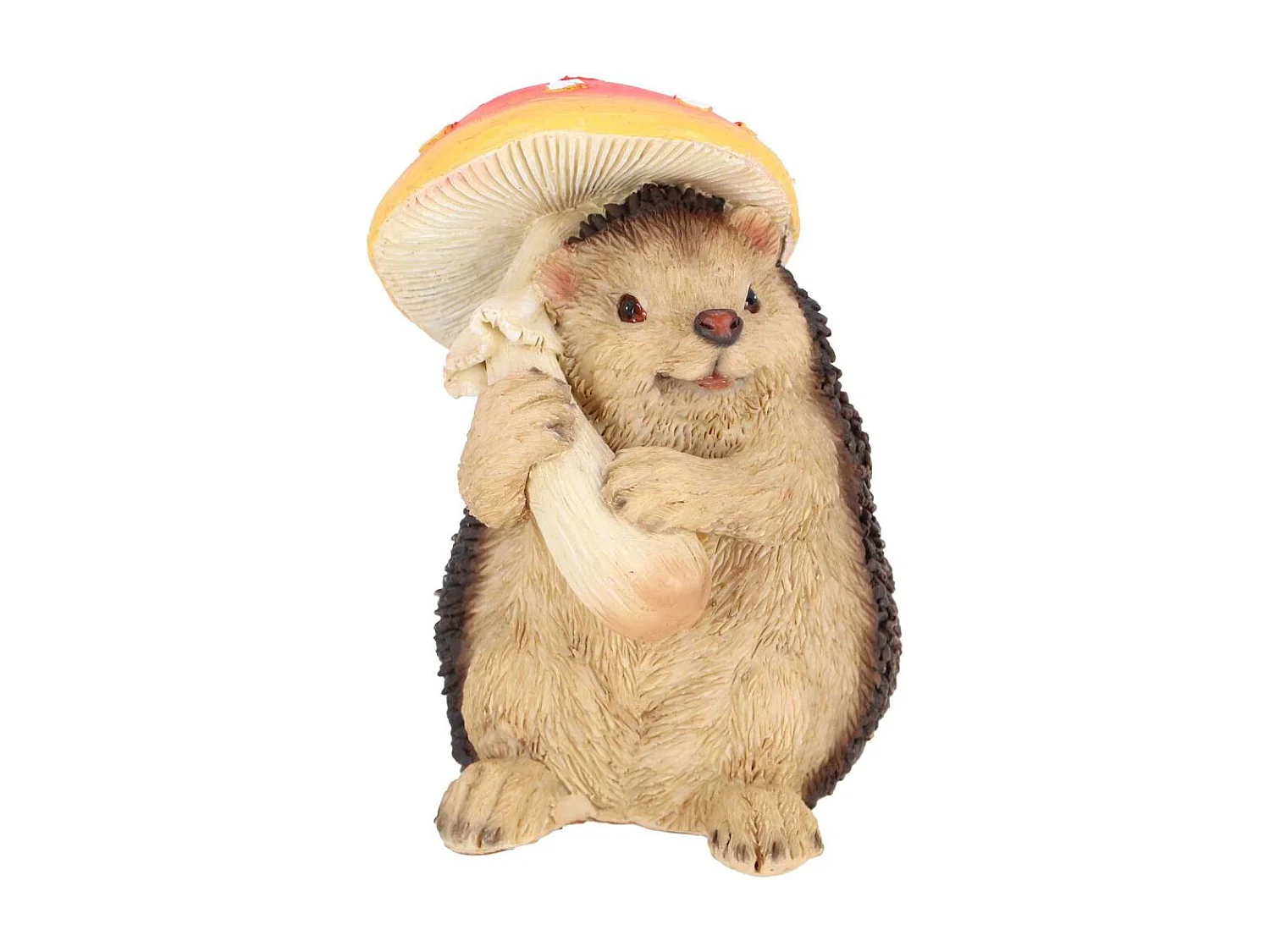 Champignon amanite en polyrésine Amanite avec hérisson