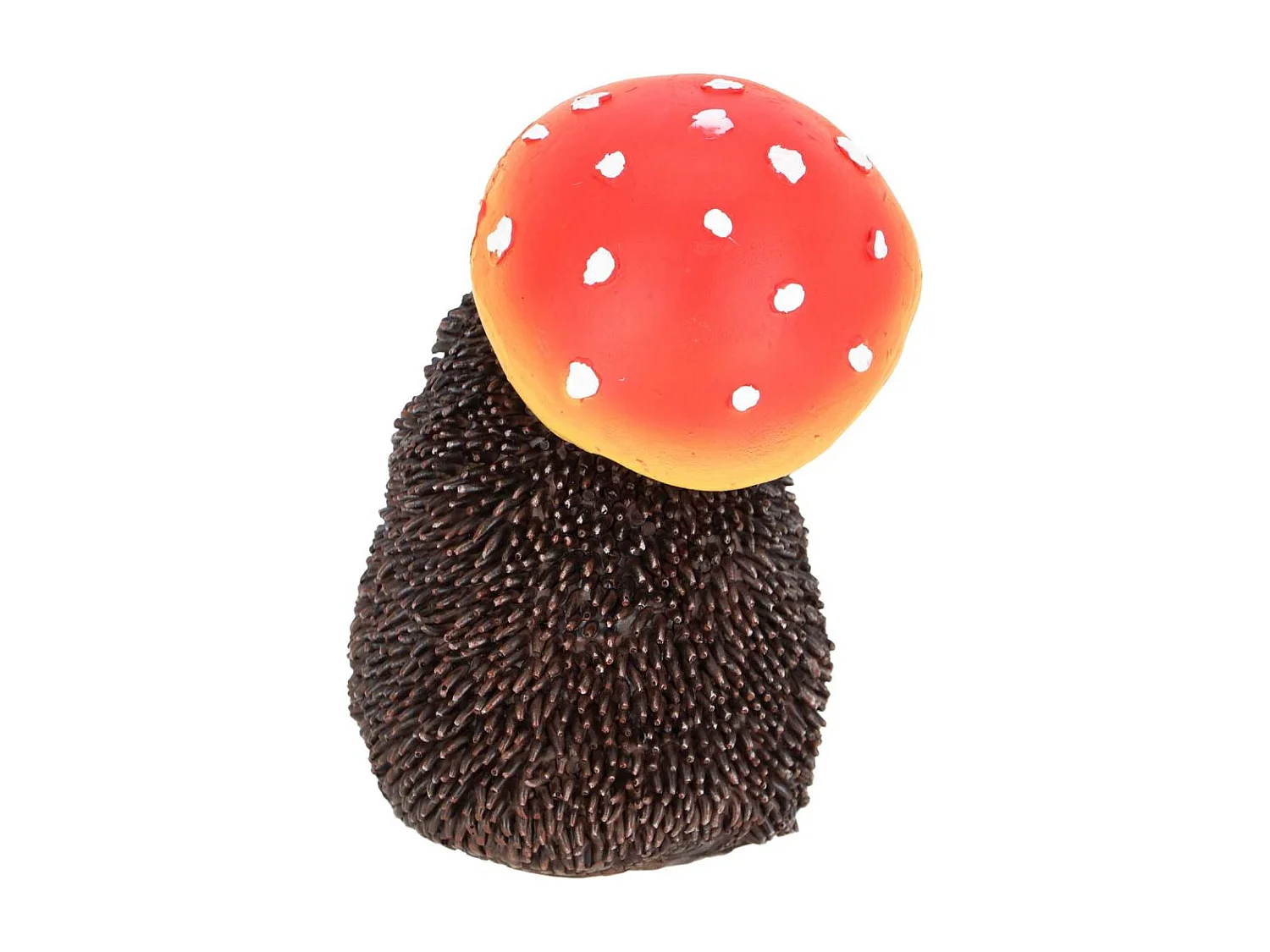 Champignon amanite en polyrésine Amanite avec hérisson