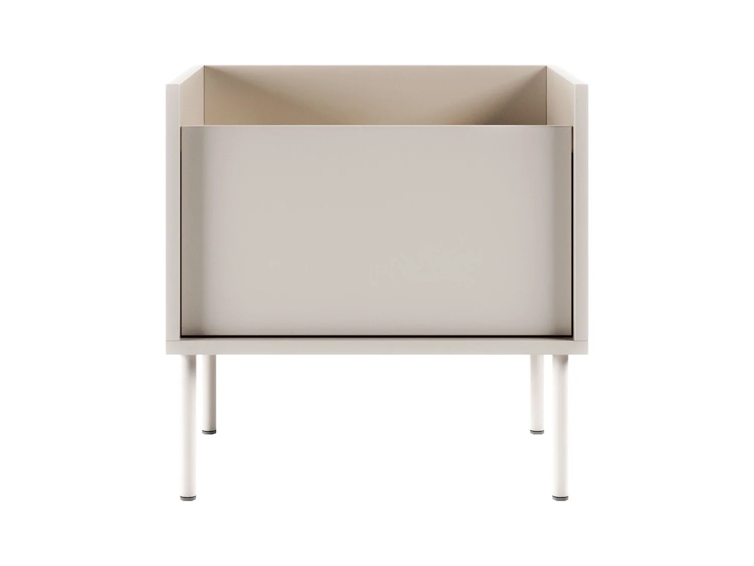 Comodino a 1 anta – 50 cm – Grigio Cashmere / Effetto Rovere – TOVI
