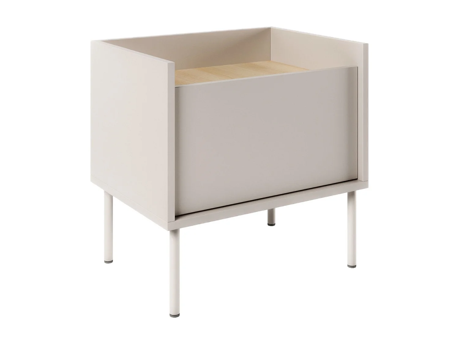 Table de chevet 1 portes – cachemire/chêne Lindberg– 50 cm – TOVI