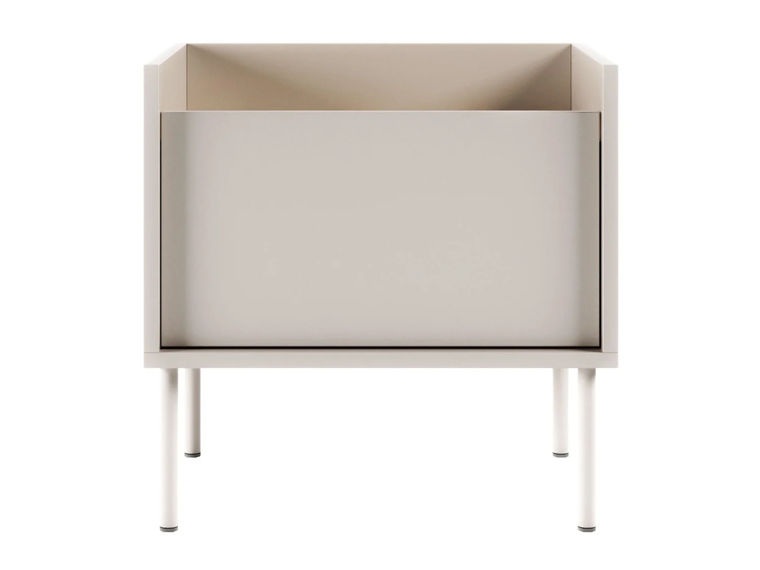 Comodino a 1 anta – 50 cm – Grigio Cashmere / Effetto Rovere – TOVI