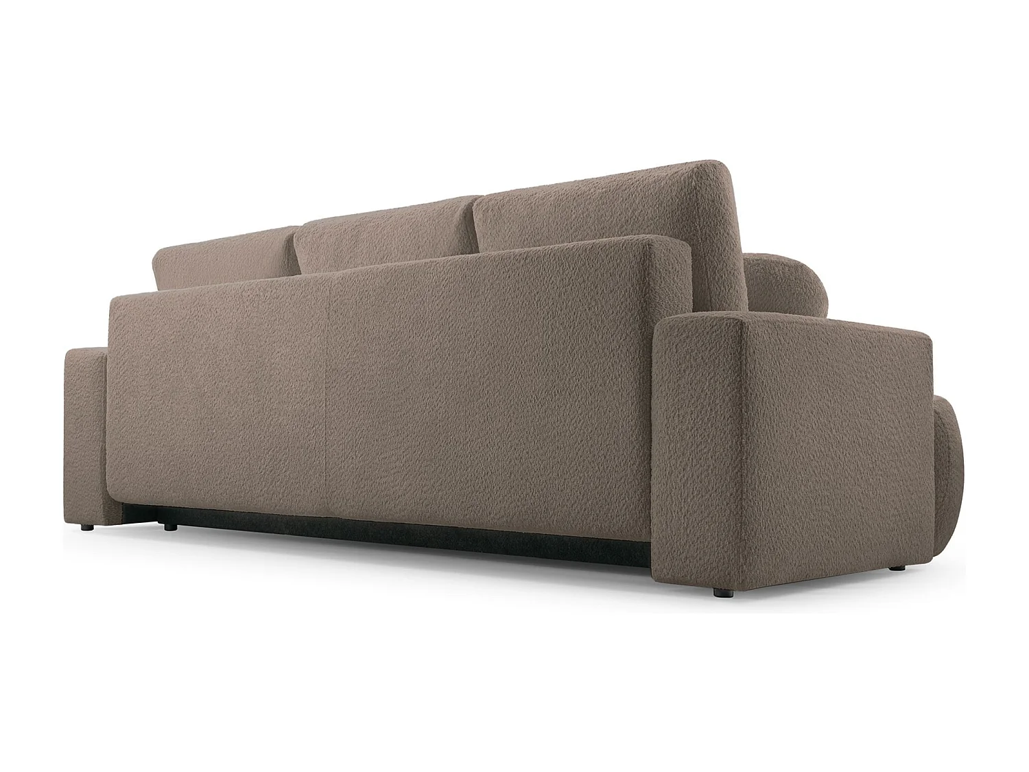 3-Sitzer-Sofa mit Schlaffunktion und Stauraum – Bouclé – Altrosa – BARLETTO