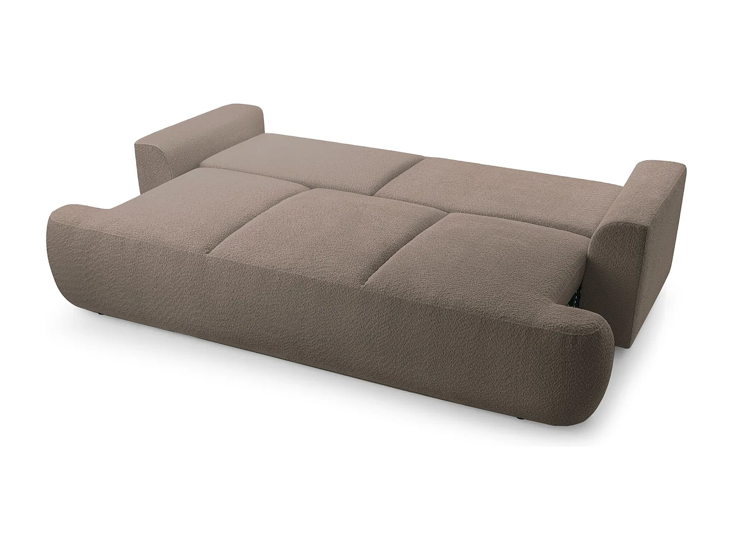 3-zitsbank met slaapfunctie en opbergruimte – bouclé – oudroze – BARLETTO